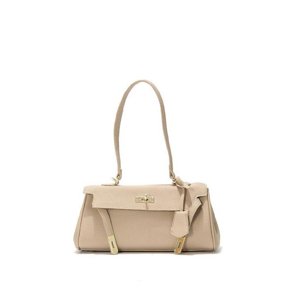 

female lychee pattern pu portable small bag fashion classic horizontal square large capacity one shoulder underarm cross body