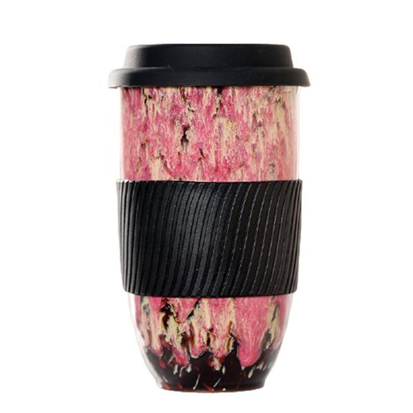 

ceramic kiln change mug cup with lid mugs