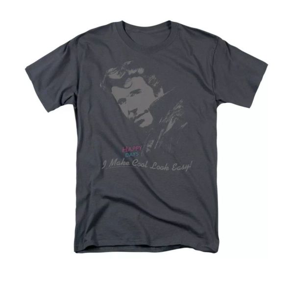 

happy days cool fonz tv show t-shirt sizes s-3x new, White;black
