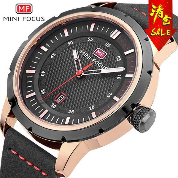 

fashion watches /men's watch japanese movement calendar waterproof leather strap popular 0014g, Slivery;brown