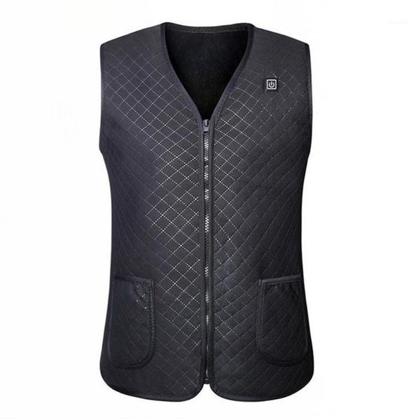 

men's vests men warm keeping zip closure vest winter outdoor washable camping hiking hunting heating jacket stylish male outerwear, Black;white