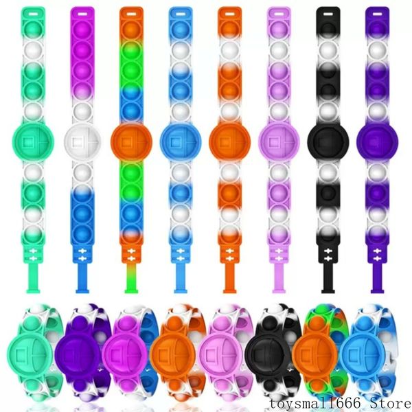 

wholesale fidget toys bracelet wristband push it bubble sensory ring puzzle press finger squeeze bubbles stress reliever decompression toy