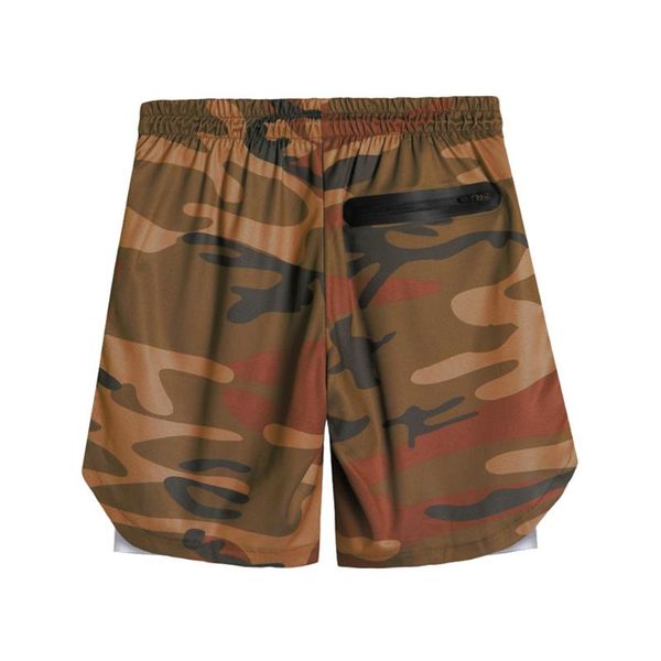 

man's casual shorts camouflage elastic waist loose summer beach sports gym home daily men's, White;black