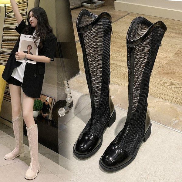 

sandals fashion 2021 summer temperament breathable mesh stitching female, Black