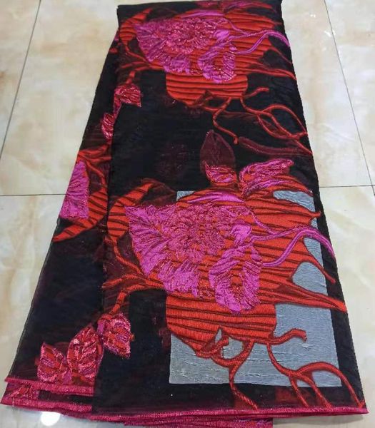

ribbon nigerian lace fabric 2021 brocade jacquard organza for women dress, Pink;blue