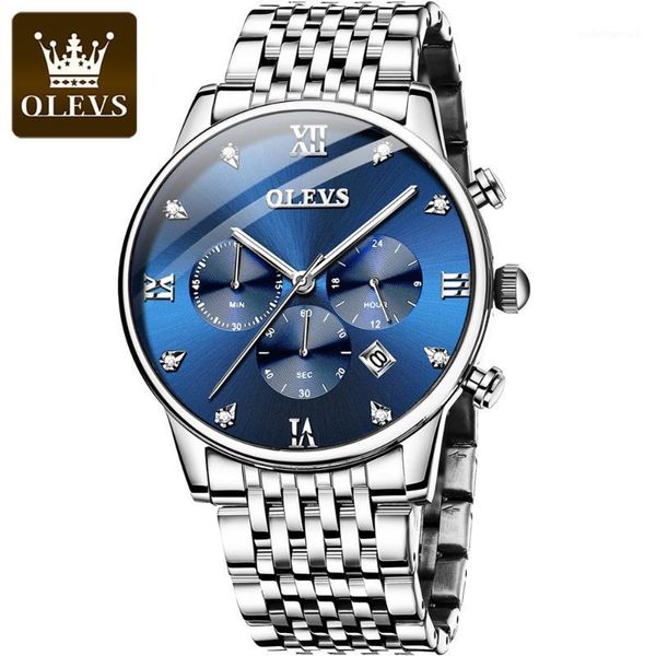 

fashion sport watch men stainless steel waterproof watches chronograph original genuine wristwatch montre homme wristwatches, Slivery;brown