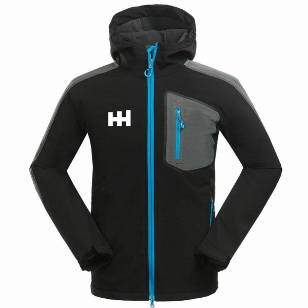

men's vests 2021 brand outdoor mountaineering clothes leisure sports stormsuit composite velvet soft shell jacket windproof, Black;white
