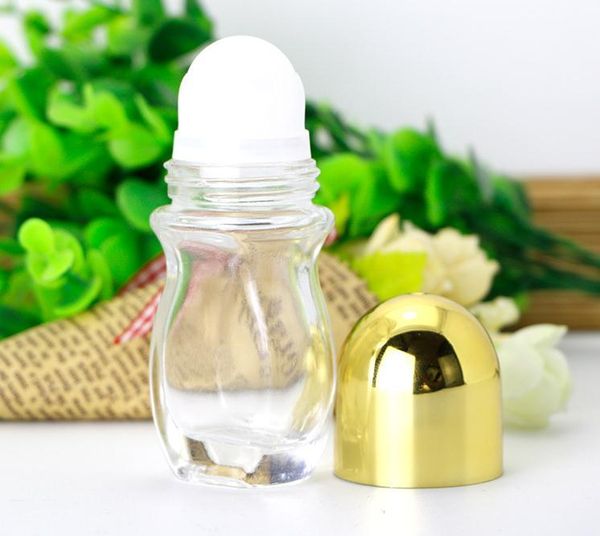 

storage bottles & jars 50pcs glass clear roll on 30ml 50ml liquid deodorant cosmetic personal care roll-on container with big roller ball sn