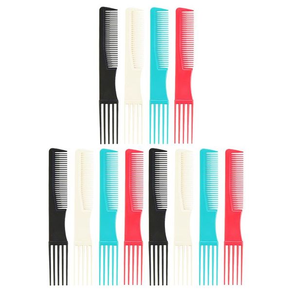 

hair brushes 12pcs creative hairdressing comb practical styling reliable, Silver