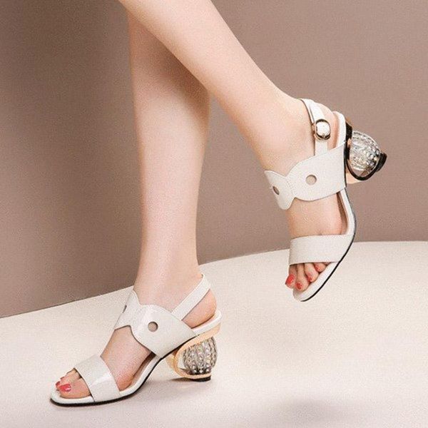 

dress shoes summer women comfy sandals rhinestone heels patent leather high crystal wedding sandalias zapatos mujer, Black
