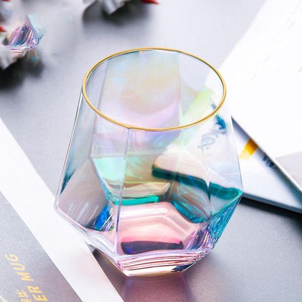 

geometry whiskey glass cup transparent cocktail beer household non-slip water for coffee milk wine glasses