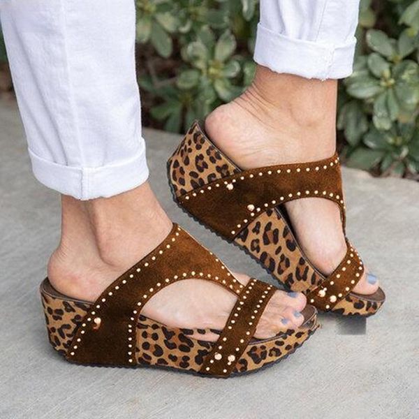 

dress shoes fashion casual women's sandals summer slope heel light beach open toe slippers zapatillas mujer, Black