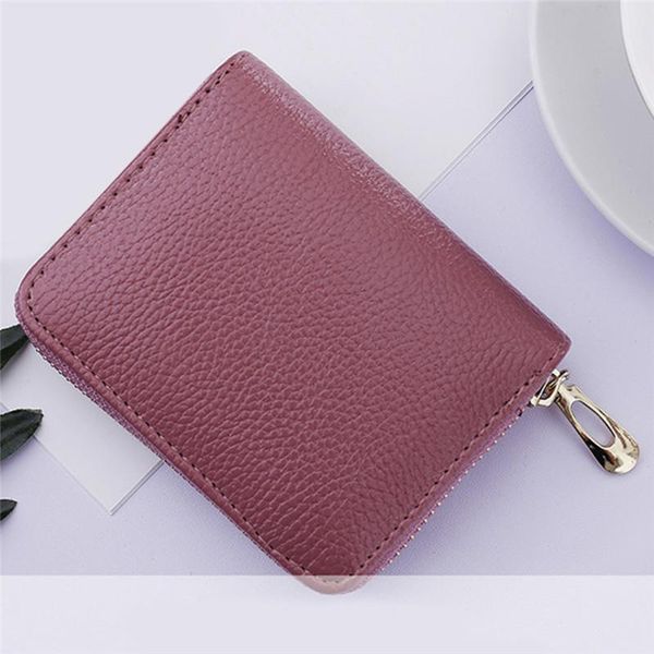 

wallets business card holder wallet women men red/black/pink pu leather bank/id/ zipper case