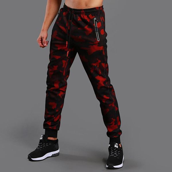 

quick dry running gym pants men sportswear camo joggings sports sweatpants workout training trousers fitness clothing, Black;blue