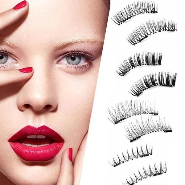 

magnetic eyelashes lashes lash cilp with kit set eyeliner applicator w2f0 false