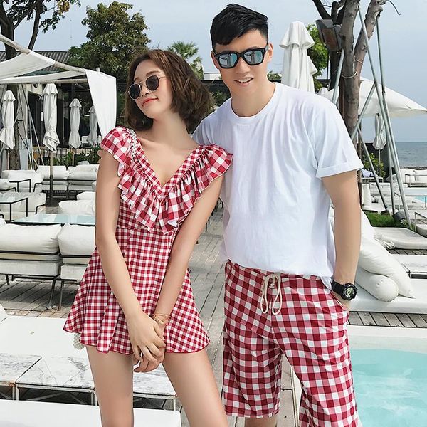

one-piece suits spring vacation couple swimsuit swimwear bikini