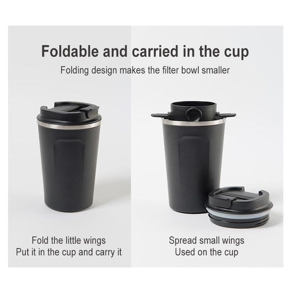 

coffee filters reusable filter portable travel mug hand-made stainless steel creative cup drip