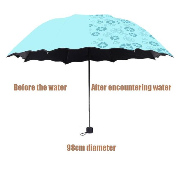 

umbrellas water discoloration umbrella tri-folding 8 bone flowering sun sunscreen