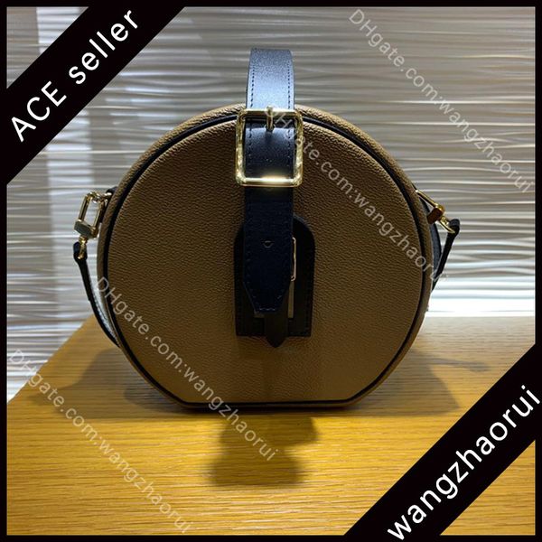 

handbag iflh lady with quality canvas genuine leather b063 cross fashion body round bags women box shoulder bag