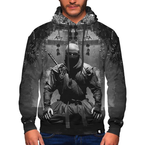 

calypse design pattern men s 3d printing hoodie visual impact party punk gothic round neck american sweatshirt hoodie, Black