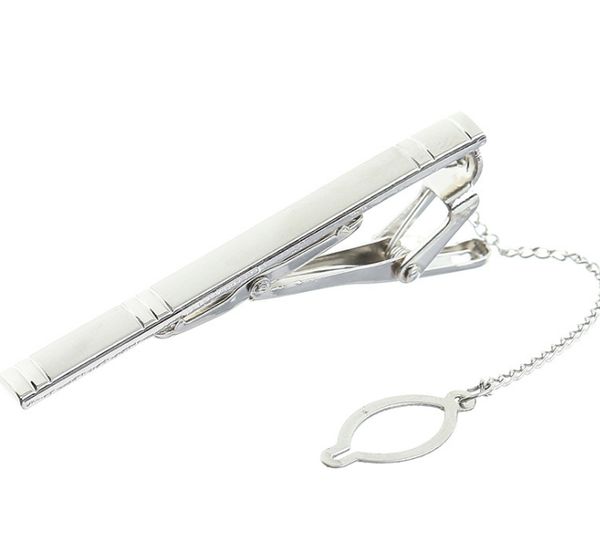 

2021 new men's business suits tie clip tie clip minimalist metal tie clip, Silver