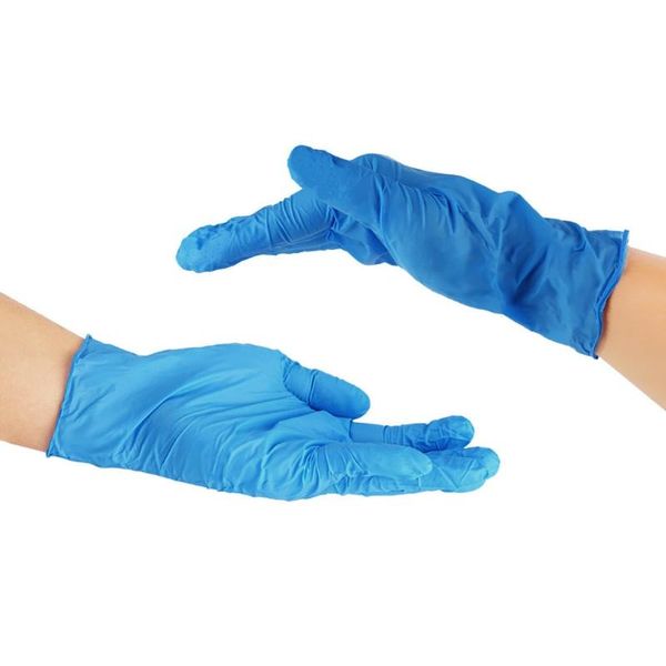

disposable gloves 100 pcs nitrile work glove prep cooking / kitchen waterproof service cleaning blue