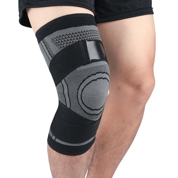 

elbow & knee pads 1pcs support professional protective sports bandage tennis cycling knit pad breathable brace for basketball, Black;gray