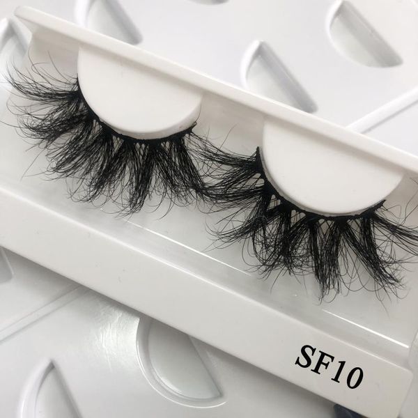 

buzzme 25mm length fluffy eyelashes only with tray dramatic 3d real mink volume lashes makeup beauty tools1