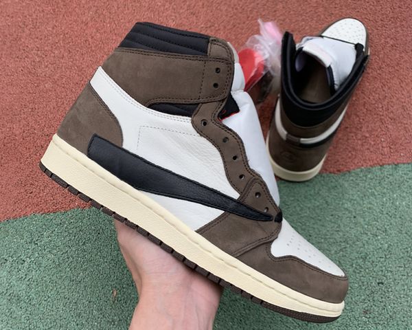 

high og 1s ts x basketball shoes jumpman 1 deep brown barb cactus jack luxurys designers sneakers with box, Black