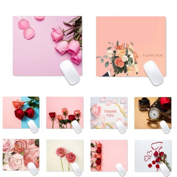 

mouse pads & wrist rests red rose office mice gamer soft pad desk table protect game work mat non-slip lapcushion
