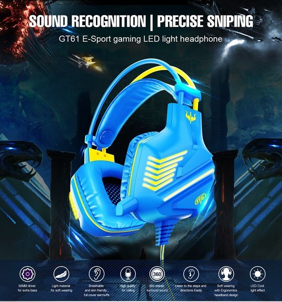 

headset gt61 head mounted game cable ps5 / ps4 switch one 360 pc mobile phone
