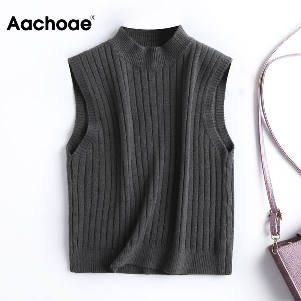 

women gray tank o neck knitted shirt female pure sleeveless casual home vest lady summer shirts ropa mujer 210413, White