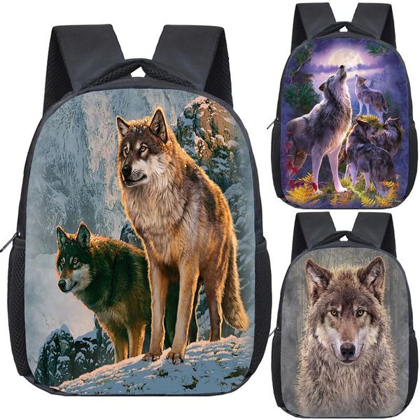 

backpack animals wolf school kids kindergarten bags girls boys mini bookbags children daily rucksack mochilas