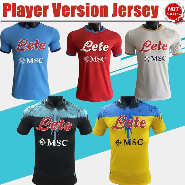 

player version #24 insigne #14 mertens soccer jersey home blue 2021 2022 #11 h.lozano away beige soccer shirt men 3rd red #9 osimhen footbal, Black;yellow