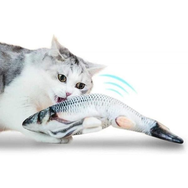 

cat toys moving fish electric toy for usb charger interactive chew bite catnip supplies kitten flop wagging