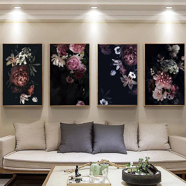 

paintings vintage home decor wall art print classical flower plant poster nordic canvas painting for retro minimalist living room pictures