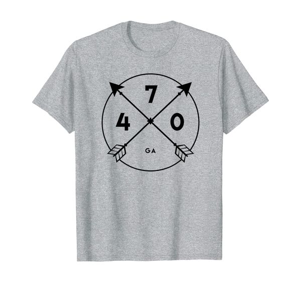 

georgia area code shirt 470 state pride souvenir gift arrow t-shirt, White;black