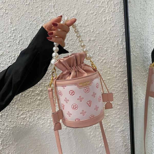 

luxury handbags 2021 new net red ins fashion female pearl chain bucket bag korean minority single shoulder messenger bag