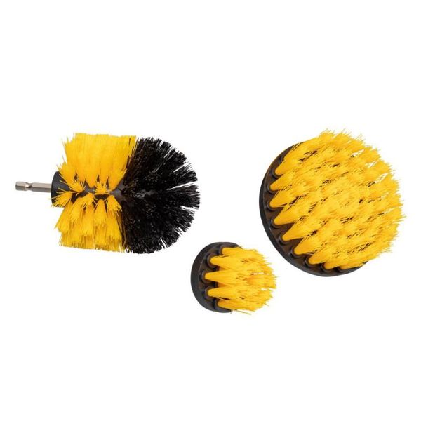 

car sponge electric scrubber brush drill set plastic round carpet glass cleaning tool tires nylon brushes 2 / 3.5 4