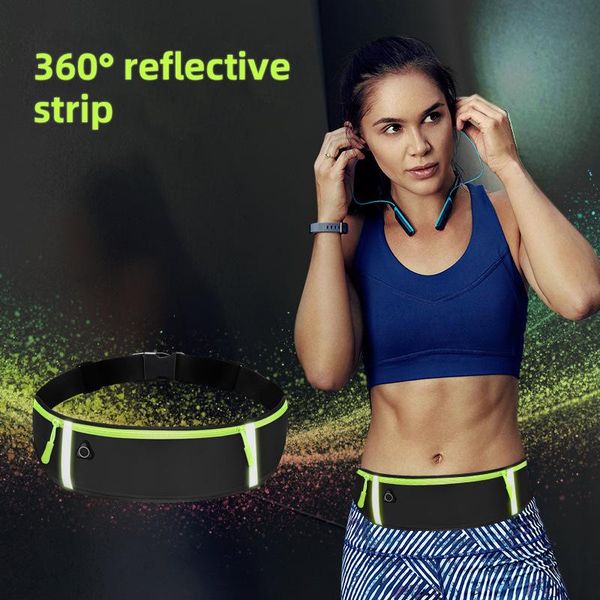

watreproof fanny pack with 3-zipper pockets,enjoy workout casual hands-wallets waist phone bag carrying all phones outdoor bags