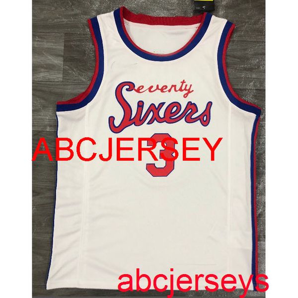 

men's 3# iverson 2021 retro white limited basketball jersey s- vest, Black