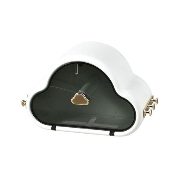 

punch-self adhesive waterproof wallmounted toilet tissue box cover bathroom storage organizer cloud shape paper holder boxes & napkins