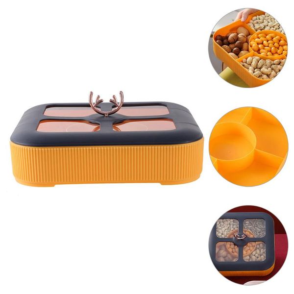 

gift wrap 1pc durable candy box useful compartments party serving platter with lid