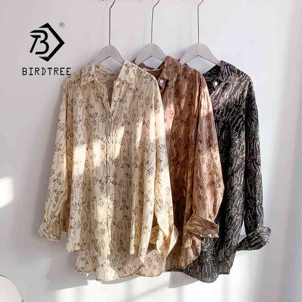 

ins new spring women casual floral print shirts long sleeve loose blouses autumn t11001x 210419, White