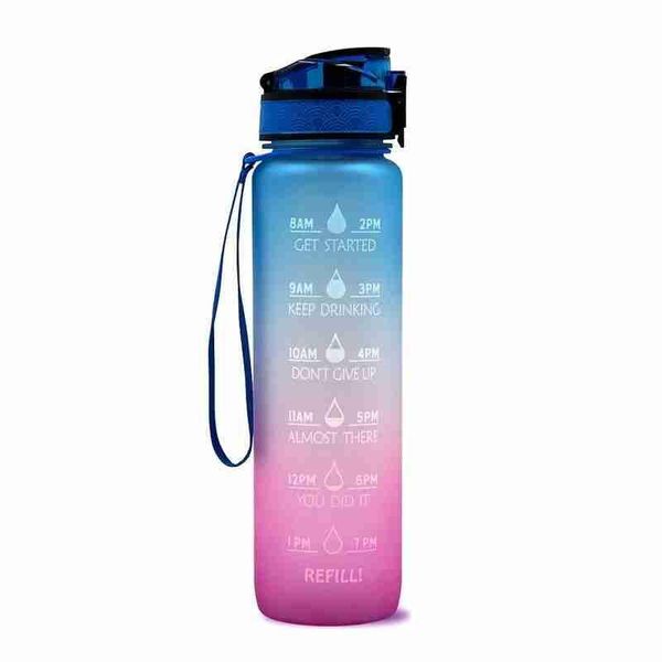 

cool sports water cup gradient color 1 liter large capacity bottle bottles & cages