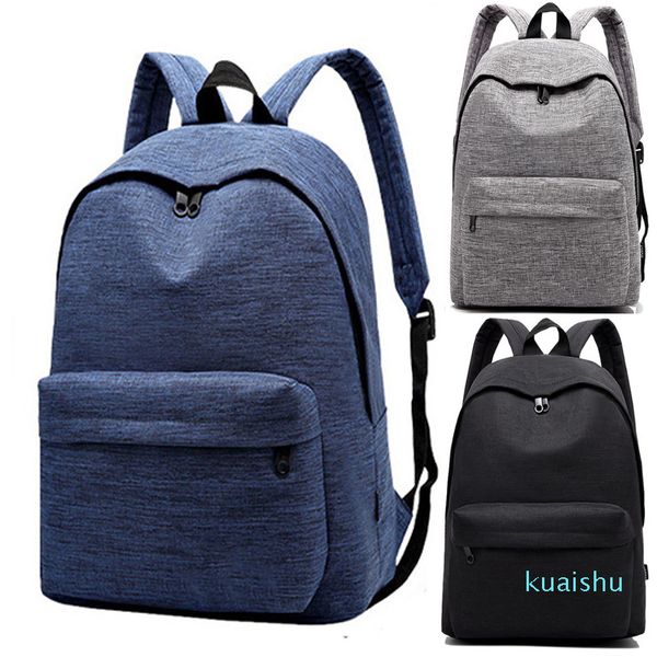 

wholesale mens womens fashion bags korean style solid color casual backpack travel backpack school student schoolbags