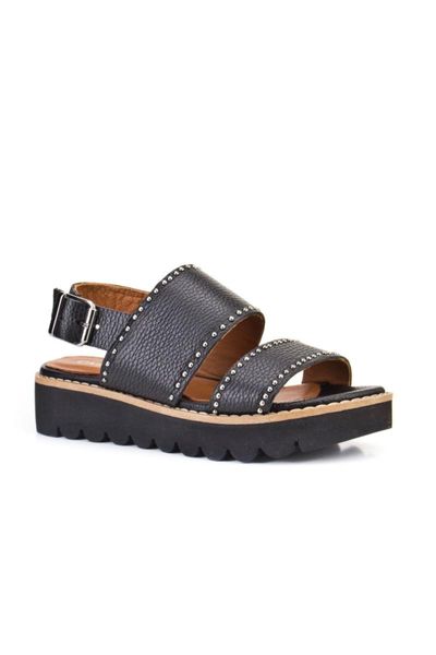 

sandals buckled stapler log in details women black naturel floter leather