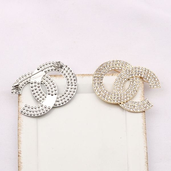 

fashion korean simple styles crystal rhinestone brooch c letters full crystal rhinestone personality brooches pins women party jewelry acces, Gray