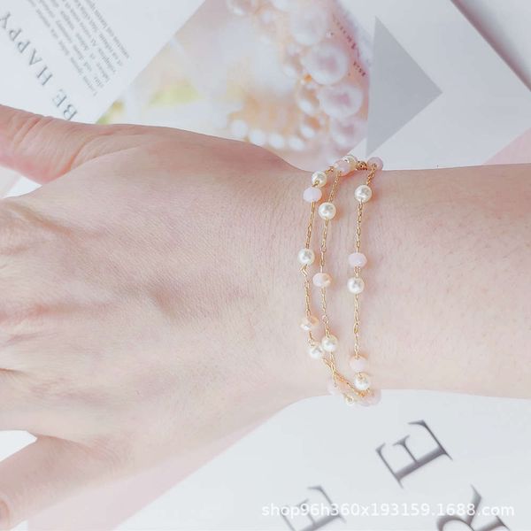 

bracelet fashion personality creative women's pure copper inlaid diamond thin bracelet plated with real gold korean girl jewelry alloy, Golden;silver