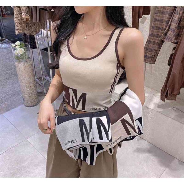 

2021 new sports vest color contrast big  back round neck anti off light no pilling fitness bra, Red;black